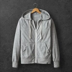 New AMERICAN GIANT Women Grey‎ Full Zip Lightweight Hoodie Jacket Small USA